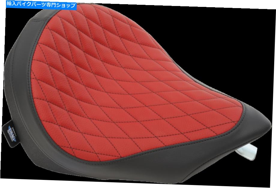 Seats ドラッグスペシャルティーズロープロファイルソロシートダブルダイヤモンド-RED 0810-1885 Drag Specialties Low-Profile Solo Seat Double Diamond - Red 0810-1885【並行輸入品】