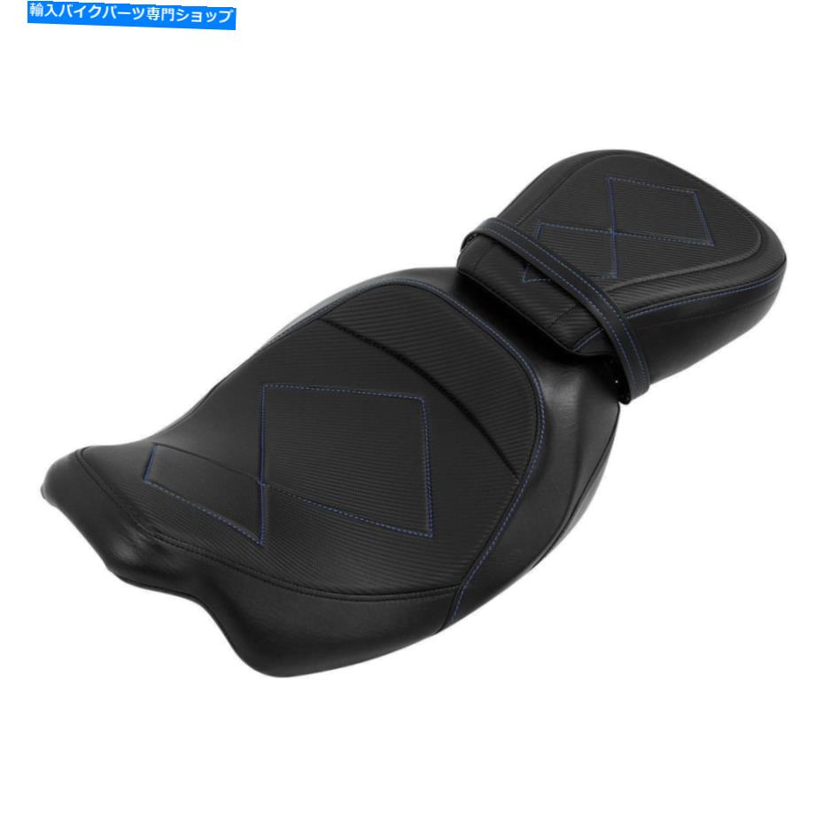 Seats ハーレーツーリングストリートグライドにフィットするブルーステッチドライバーの旅客席09-22 21 Blue Stitches Driver Passenger Seat Fit For Harley Touring Street Glide 09-22 21【並行輸入品】