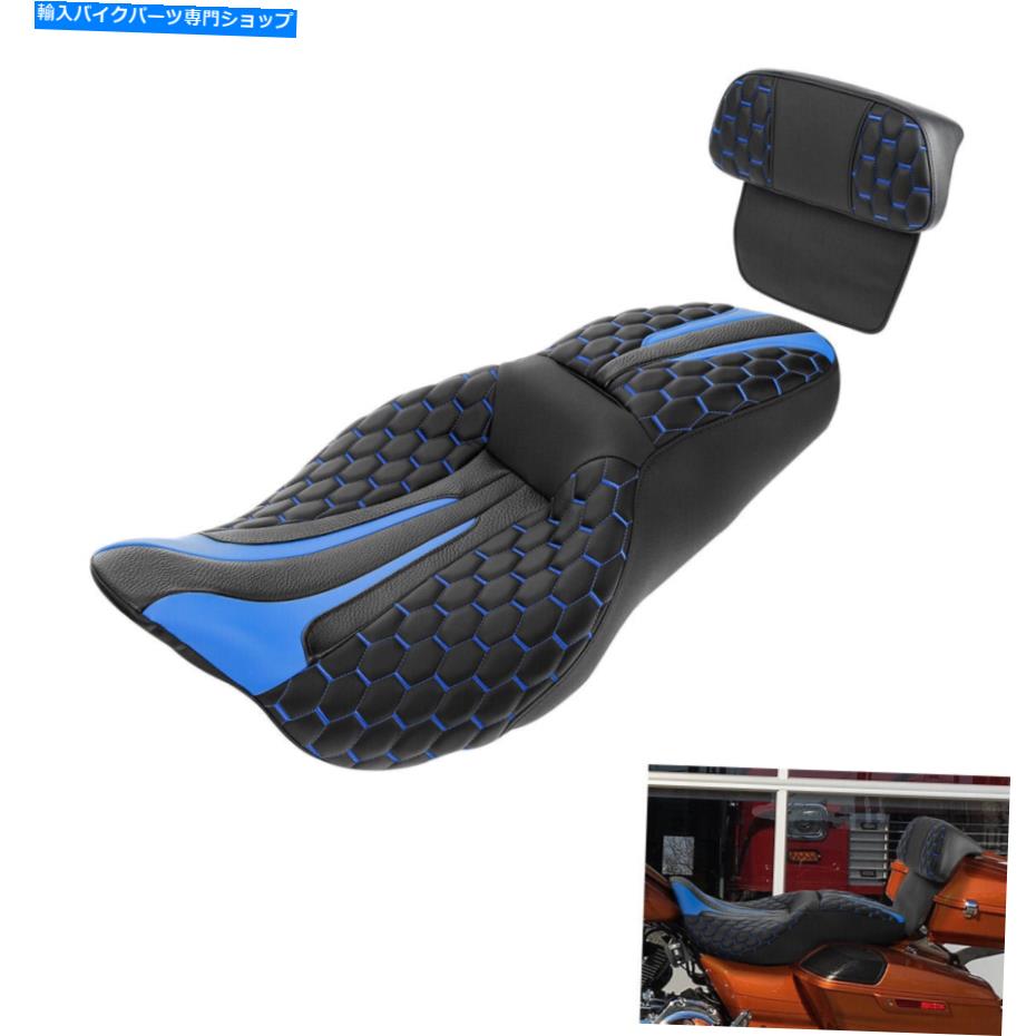 Seats ハーレーエレクトラグライド2014-2022に適したドライバーの助手席と刻んだバックレストフィット Driver Passenger Seat & Chopped Backrest Fit For Harley Electra Glide 2014-2022【並行輸入品】|Us Custom Parts Shop USDM