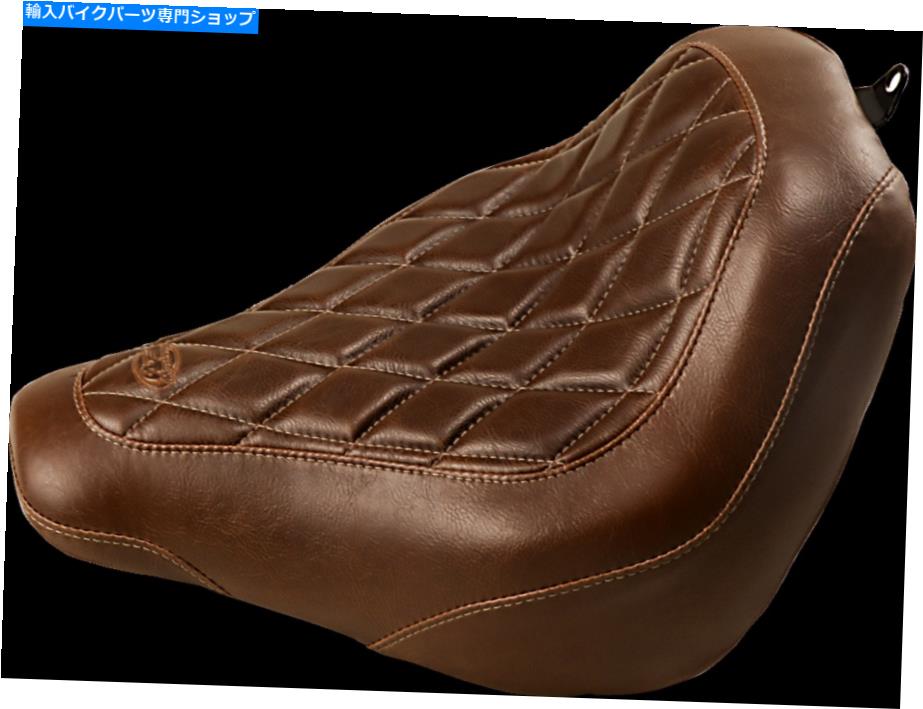 Seats マスタングトリッパーブラウンダイヤモンドモーターサイクルソロシート18-19ハーレーソフトアイルFXBB Mustang Tripper Brown Diamond Motorcycle Solo Seat 18-19 Harley Softail FXBB【並行輸入品】