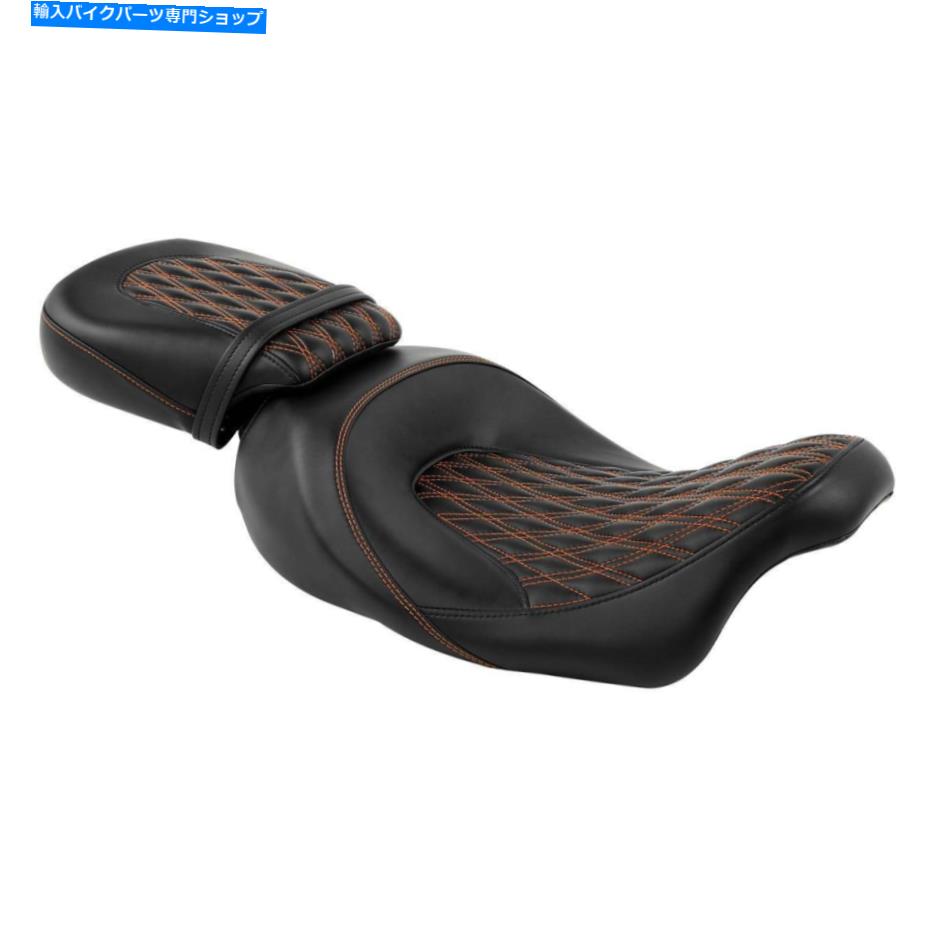 Seats ハーレーロードグライドにフィットするブラックライダードライバーの乗客ピリオン2アップシート09-22 Black Rider Driver Passenger Pillion 2-Up Seat Fit For Harley Road Glide 09-22【並行輸入品】