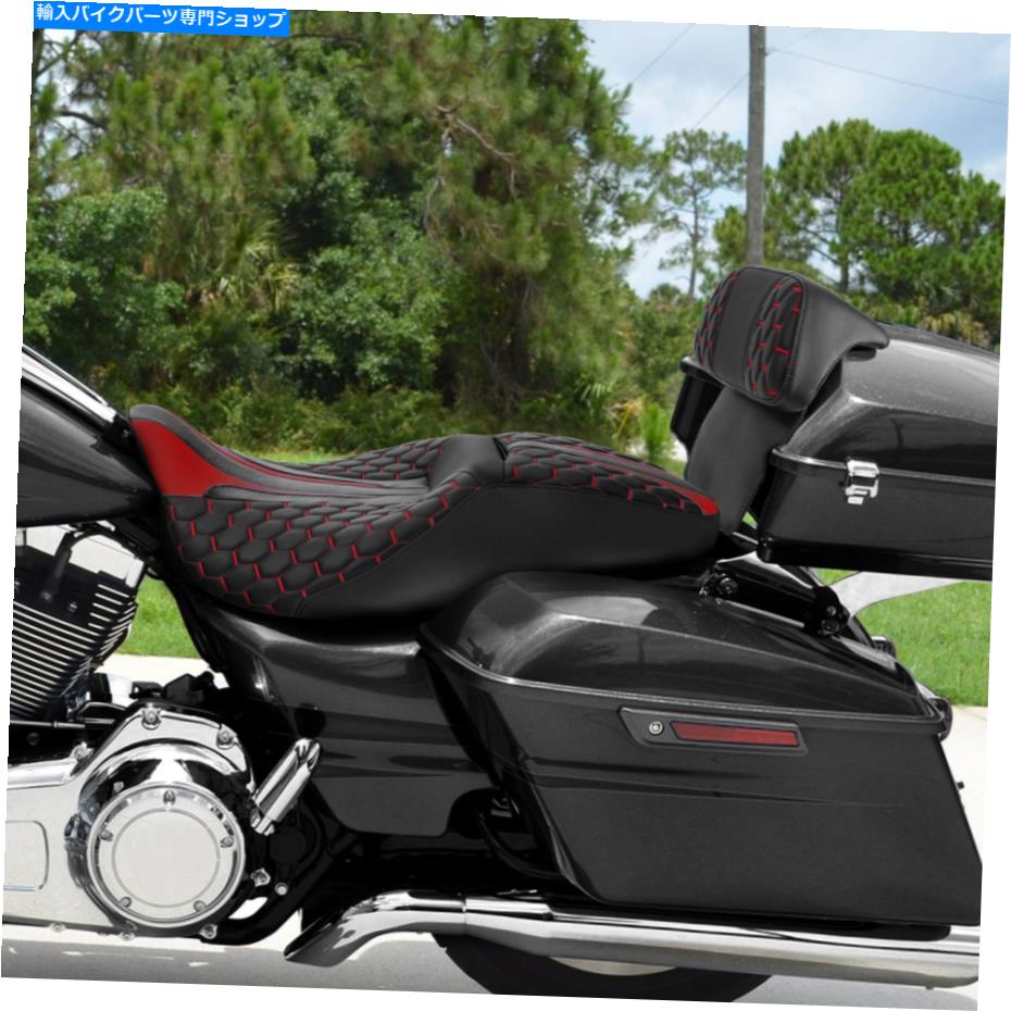 Seats ハーレーロードグライドキングに適したブラックレッドドライバーの助手席バックレストフィット14-22 Black Red Driver Passenger Seat Backrest Fit For Harley Road Glide King 14-22【並行輸入品】｜Us Custom Parts Shop USDM