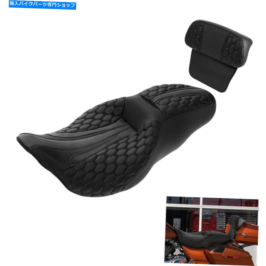 Seats ハーレーストリートグライド2014-2022 2019に適した黒いドライバーの助手席バックレスト Black Driver Passenger Seat Backrest Fit For Harley Street Glide 2014-2022 2019【並行輸入品】