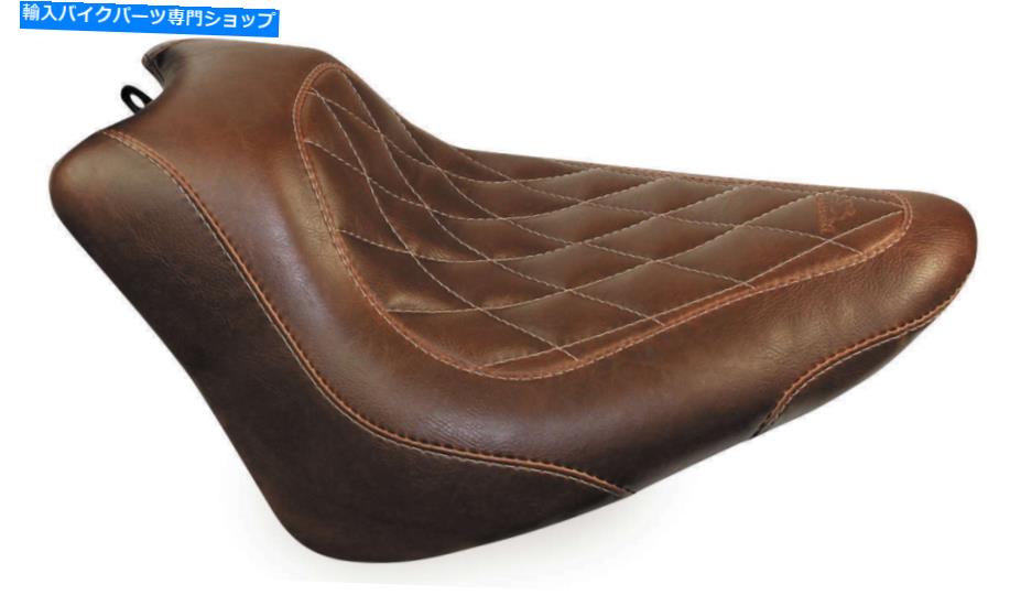 Seats マスタングワイドトリッパーソロブラウンダイヤモンドH-D FXSブラックライン11-13＆FLSスリム12-14 Mustang Wide Tripper Solo Brown Diamond H-D FXS Blackline 11-13 & FLS Slim 12-14【並行輸入品】