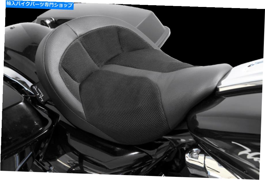 Seats ダニーグレイビギストエアレザービニールソロシート08-18ハーレーツーリングFlhr flhx Danny Gray BigIST Air Leather Vinyl Solo Seat for 08-18 Harley Touring FLHR FLHX【並行輸入品】