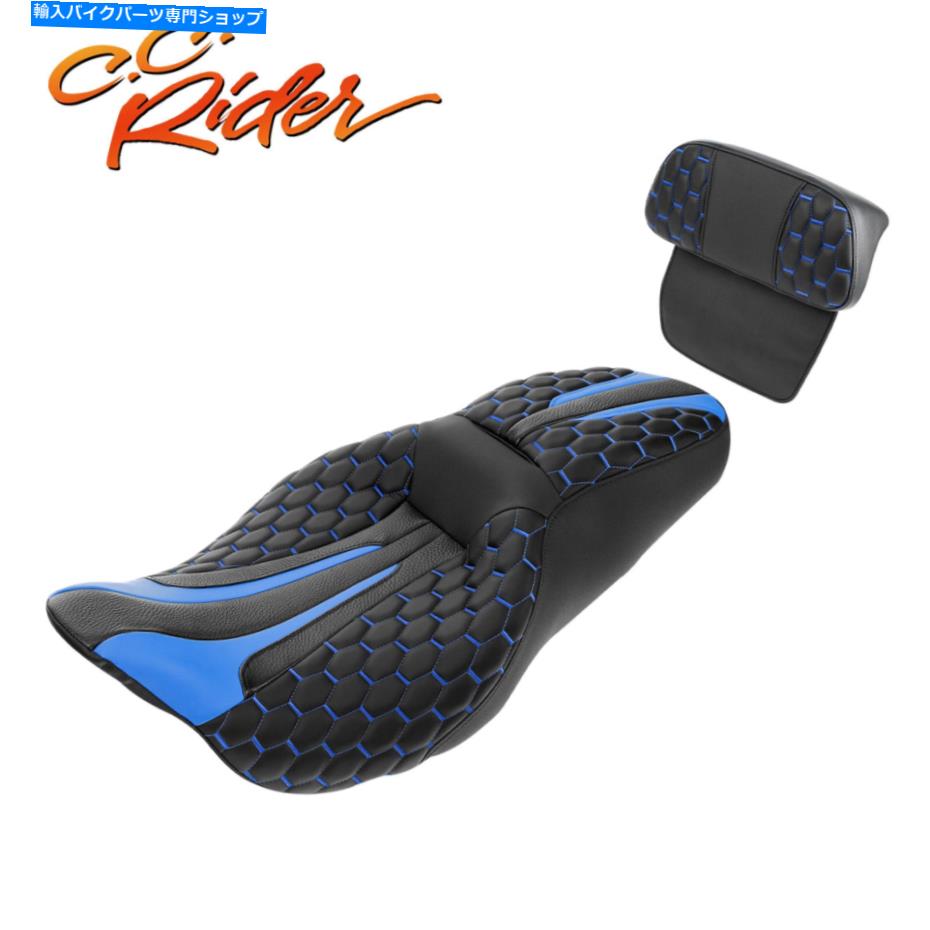 Seats C.C.ハーレーストリートグライド14-upに適したバックレスト付きライダードライバーの助手席 C.C. RIDER Driver Passenger Seat w/ Backrest Fit For Harley Street Glide 14-Up【並行輸入品】|Us Custom Parts Shop USDM