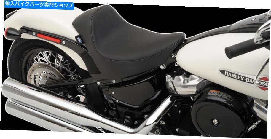 Seats 18-20ハーレーソフトアイルfxbbのソロシートにドラッグスペシャルティー革の黒いez Drag Specialties Leather Black EZ On Solo Seat for 18-20 Harley Softail FXBB【並行輸入品】