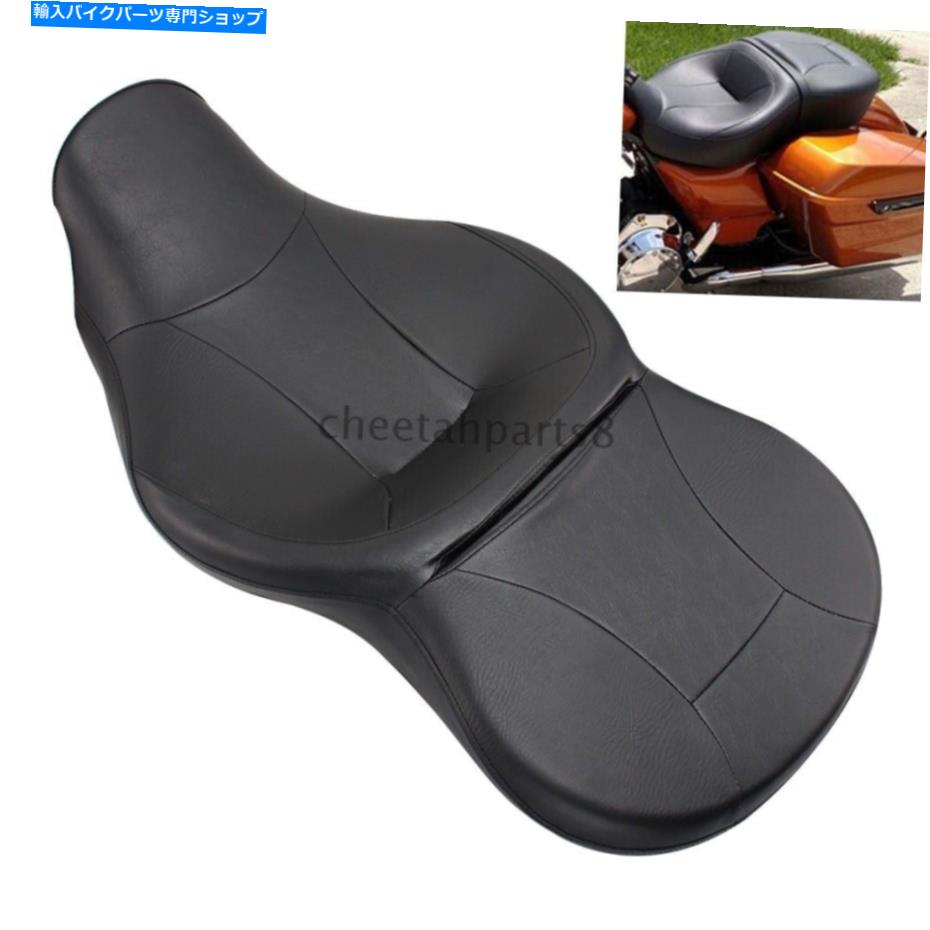 Seats ハーレーツーリングエレクトラストリートロードグライドに適した黒いドライバーの助手席パッド Black Driver Passenger Seat Pad Fit For Harley Touring Electra Street Road Glide【並行輸入品】|Us Custom Parts Shop USDM