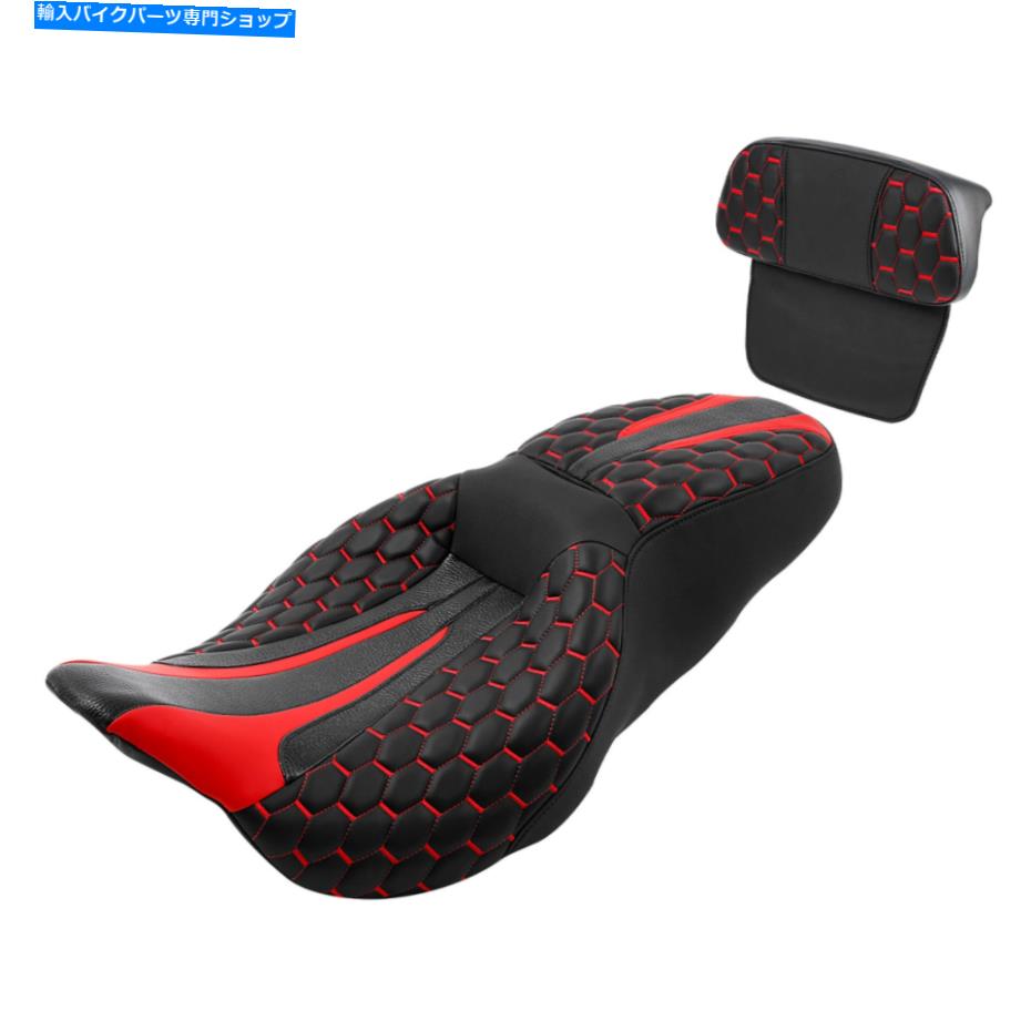 Seats ハーレーツーリングロードグライド2014-2022 USに適したバックレスト付きドライバー助手席付き Driver Passenger Seat W/ Backrest Fit For Harley Touring Road Glide 2014-2022 US【並行輸入品】