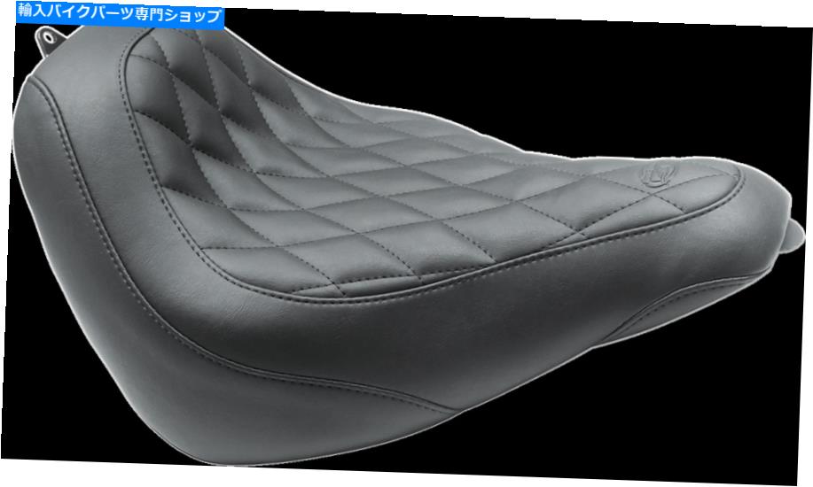 Seats マスタングワイドトリッパーソロシートブラックダイヤモンドフロント - バックレストなし83047 Mustang Wide Tripper Solo Seat Black Diamond Front - without Backrest 83047【並行輸入品】