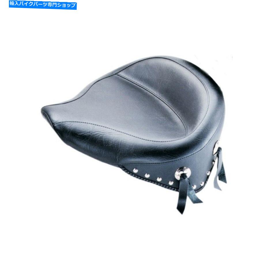 Seats マスタング75506シートワイドクロムスタッズソロシートハーレーソフトアイル89-99 FLSTS Mustang 75506 Seat Wide Chrome Studded Solo Seat Harley Softail 89-99 FLSTS【並行輸入品】