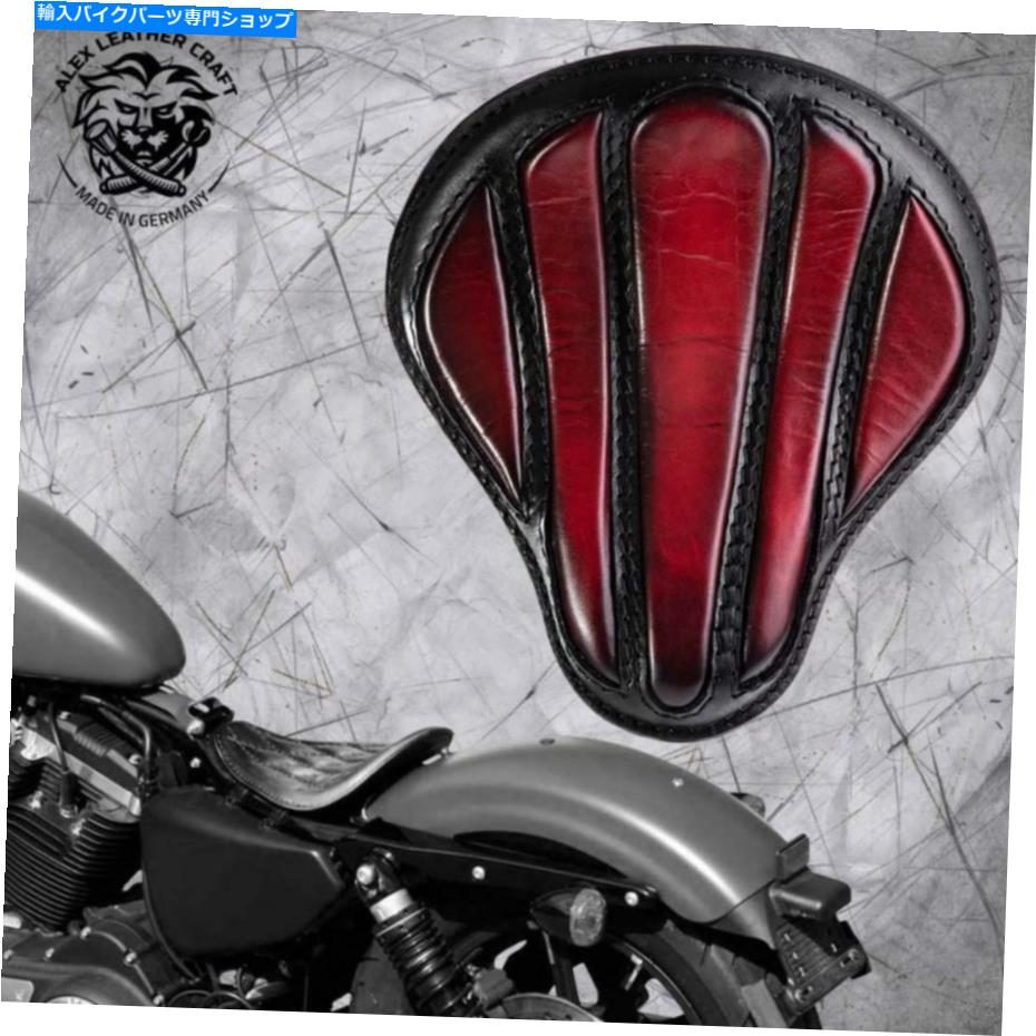 Seats フレームHDスポーツスター04-20オプティマスダークチェリー上のボブバーカスタムサドルソロシート Bobber Custom Saddle solo seat on frame HD Sportster 04-20 Optimus dark cherry【並行輸入品】