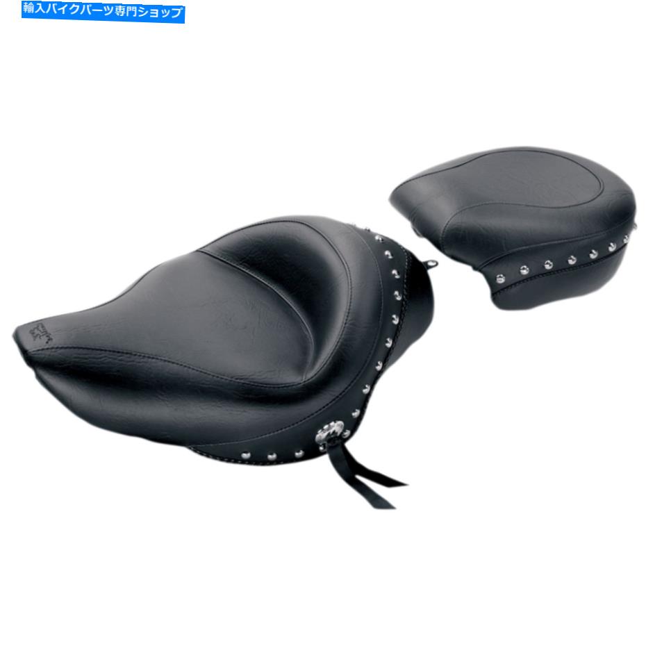 Seats マスタングモーターサイクル製品ワイドスタッズソロシート-XL '04+ 76151 MUSTANG MOTORCYCLE PRODUCTS Wide Studded Solo Seat - XL '04+ 76151【並行輸入品】