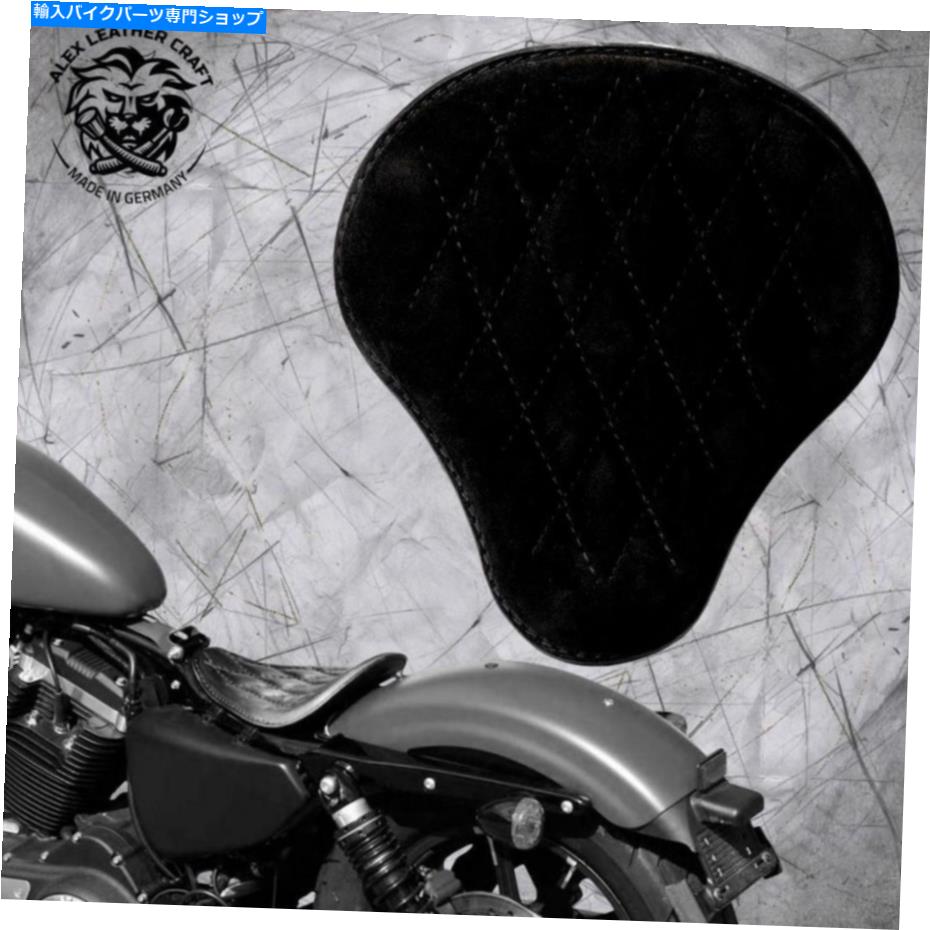 Seats フレームHDスポーツスター04-20ベルベットブラックv3上のボッバーチョッパーカスタムサドルシート Bobber Chopper Custom Saddle seat on frame HD Sportster 04-20 Velvet black V3【並行輸入品】｜Us Custom Parts Shop USDM