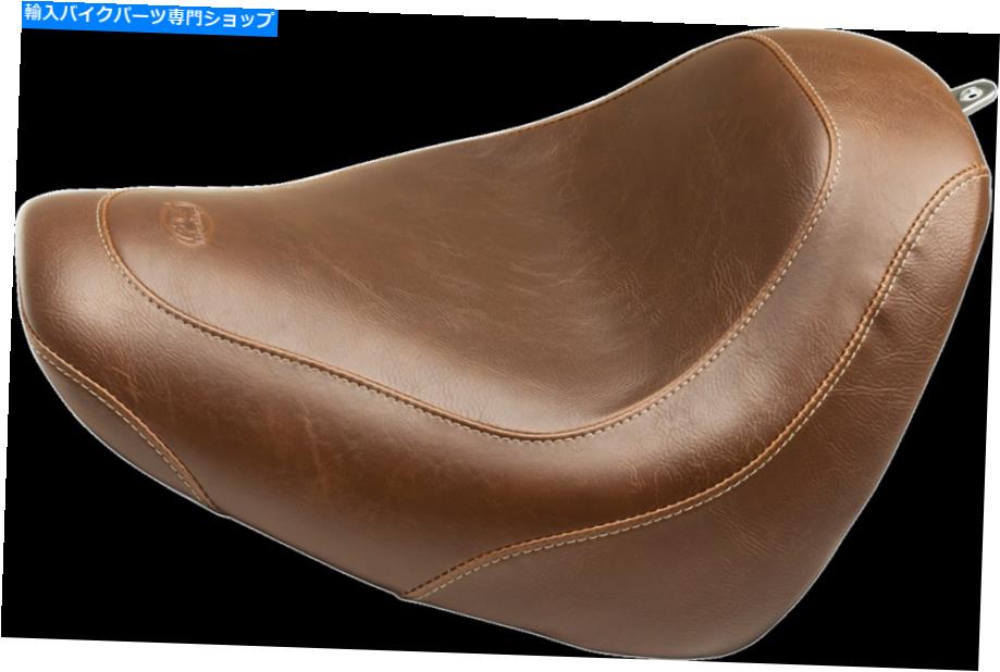Seats マスタングワイドトリッパーソロシートブラウンスムーズフロント - バックレストなし＃83011 Mustang Wide Tripper Solo Seat Brown Smooth Front - without Backrest #83011【並行輸入品】