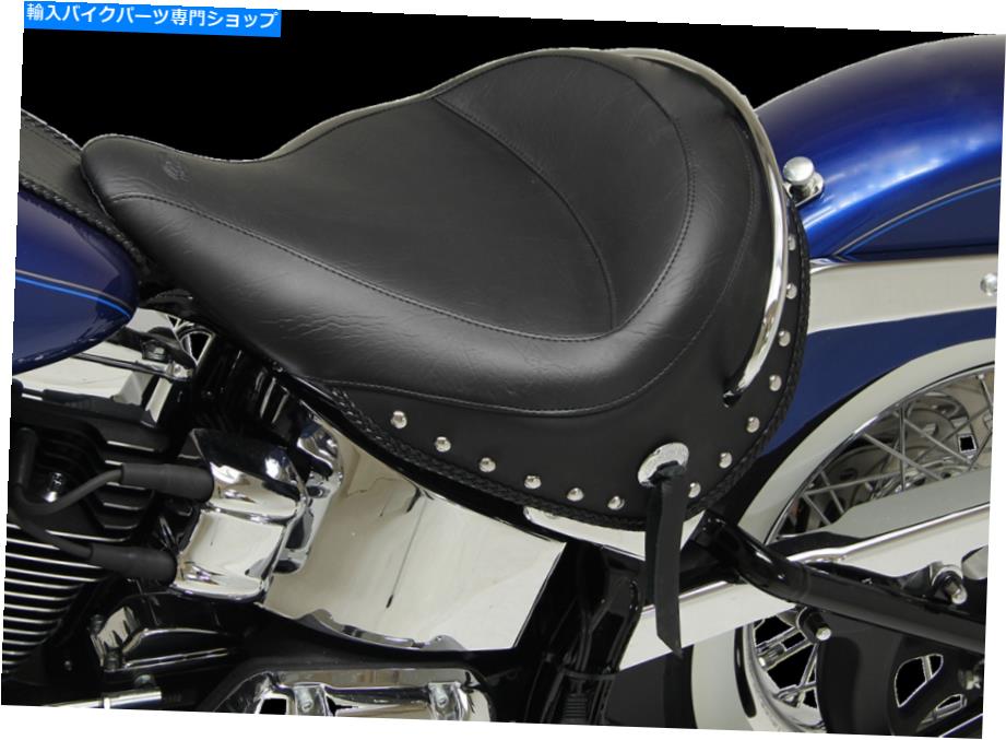 Seats 12-17ハーレーソフトアイルデラックスエフィflstniマスタングワイドスタッズソロシート 12-17 for Harley Softail Deluxe EFI FLSTNI MUSTANG Wide Studded Solo Seat【並行輸入品】