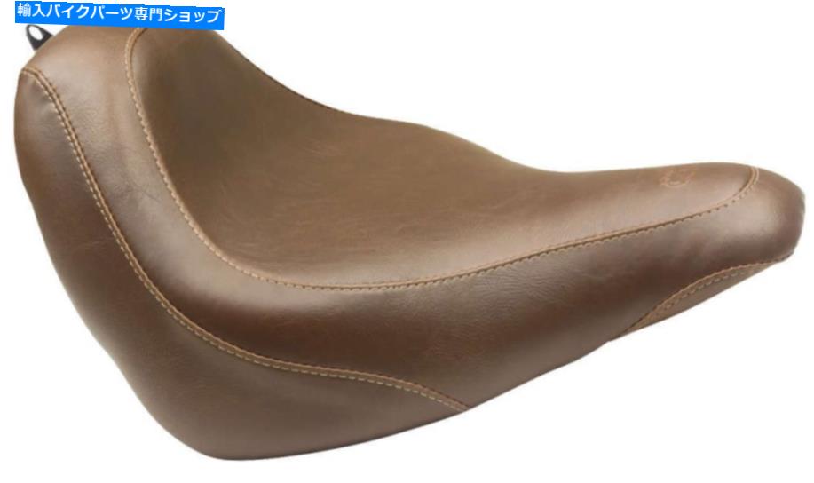 Seats ハーレーソフトアイルスリムFLSL 107 2018-2021 83050のマスタングソロシートスムーズブラウン Mustang Solo Seat Smooth Brown For Harley Softail Slim FLSL 107 2018-2021 83050【並行輸入品】