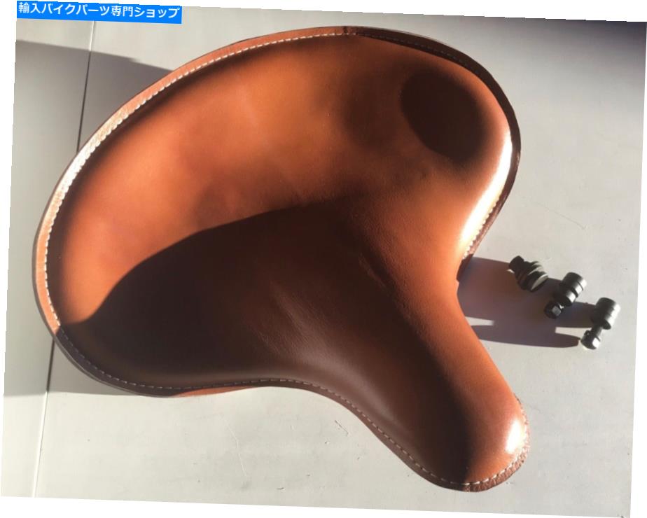 Seats ハーレーナックルヘッドVL WLパンヘッドタンソロサドルシートパーカーサイズのリベット換気 Harley Knucklehead VL WL Panhead Tan Solo Saddle Seat Parkerized Rivets Vented【並行輸入品】｜Us Custom Parts Shop USDM