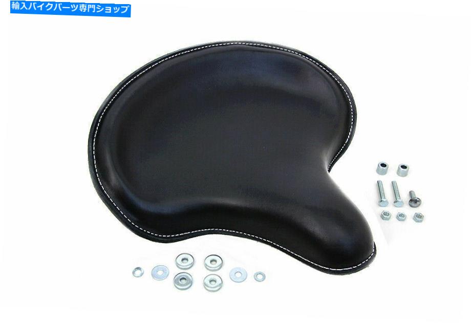 Seats Vツインによるハーレーデビッドソンのブラックレザーソロシート Black Leather Solo Seat for Harley Davidson by V-Twin【並行輸入品】