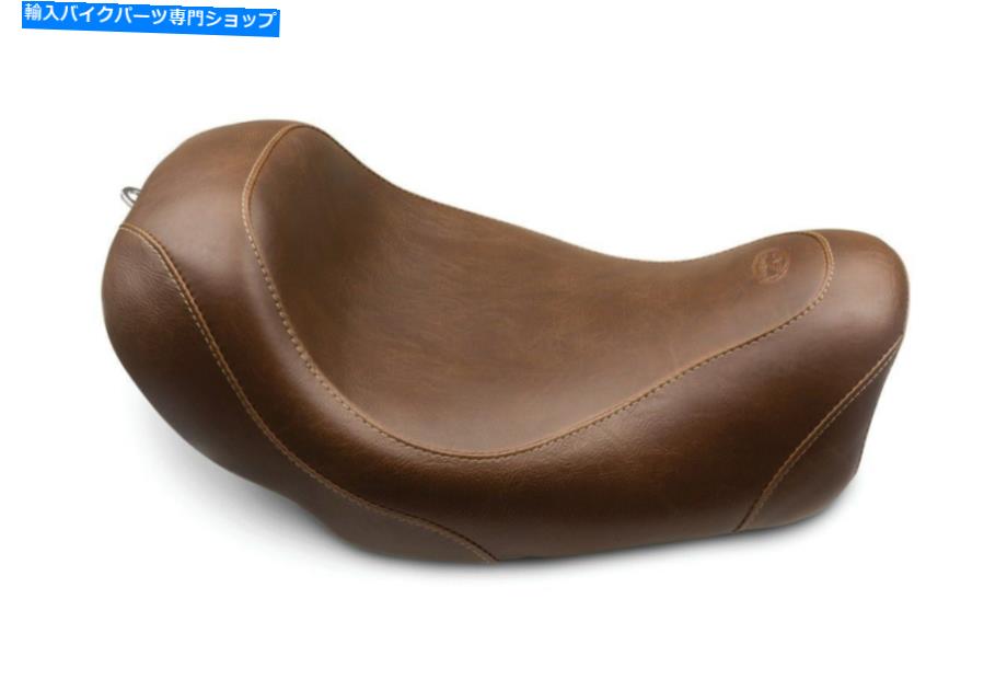 Seats マスタングブラウンスムーズワイドトリッパーソロドライバーシートハーレーダイナファットボブ14-17 Mustang Brown Smooth Wide Tripper Solo Driver Seat Harley Dyna Fat Bob 14-17【並行輸入品】