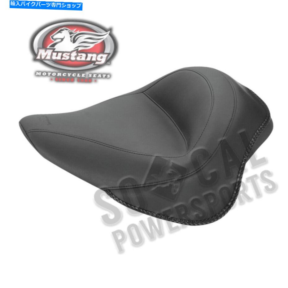 Seats ワイドソロシートフロント幅16インスプレーンFXSソフトアイルブラックライン（2011-2013） Wide Solo Seat Front Width-16in Plain FXS Softail Blackline (2011 - 2013)【並行輸入品】