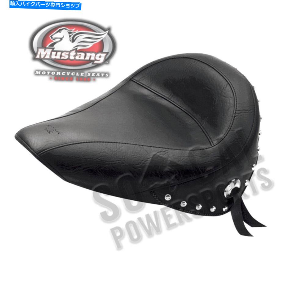 Seats ソロシートフロント幅14インチクロムスタッドFLSTソフトアイルヘリテージ（2006） Solo Seat Front Width-14in Chrome Studs FLST Softail Heritage (2006)【並行輸入品】