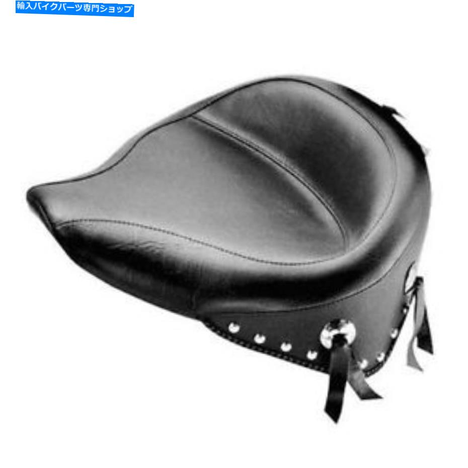 Seats ハーレーデイビッドソン2000-06ソフトアのマスタングビンテージワイドクロムスタッズソロシート Mustang Vintage Wide Chrome Studded Solo Seat for Harley Davidson 2000-06 Softa【並行輸入品】
