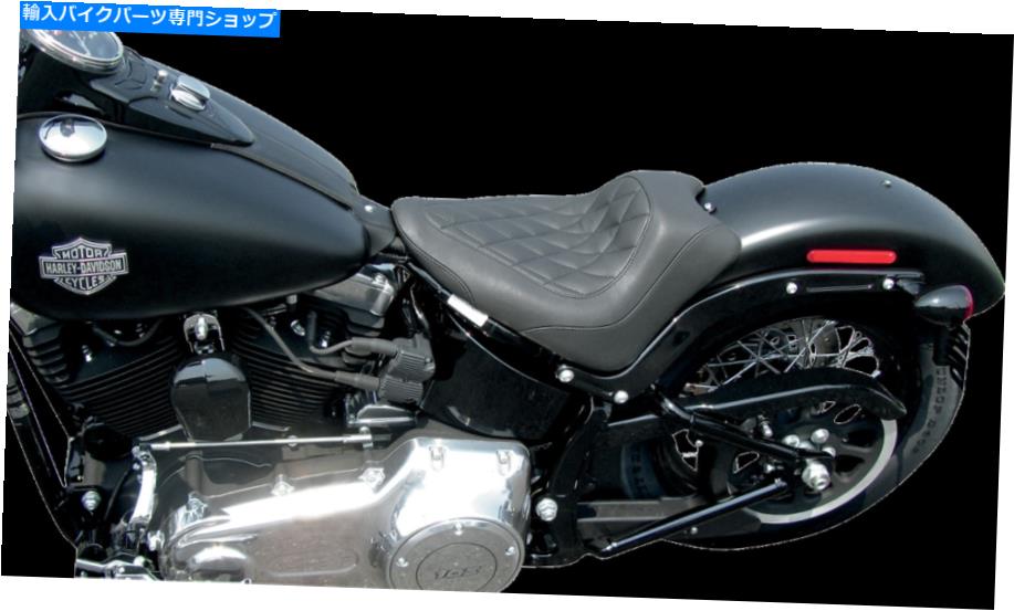 Seats マスタングワイドトリッパーソロフロントシートブラック - ダイヤモンドステッチ76762 Mustang Wide Tripper Solo Front Seat Black - Diamond Stitch 76762【並行輸入品】