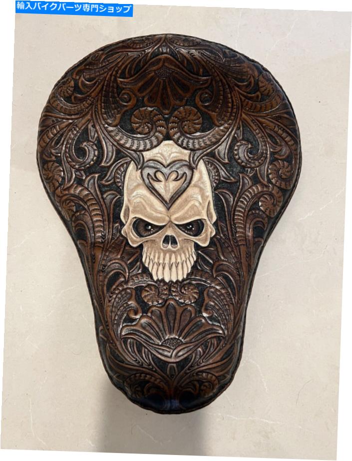 Seats 100％ハンドツールとステッチのボバ、チョッパーシート。頭蓋骨の顔のフィリグリー 100% Hand Tooled And Stitched Bobber, Chopper Seat. Filigree W/Skull Face【並行輸入品】｜Us Custom Parts Shop USDM