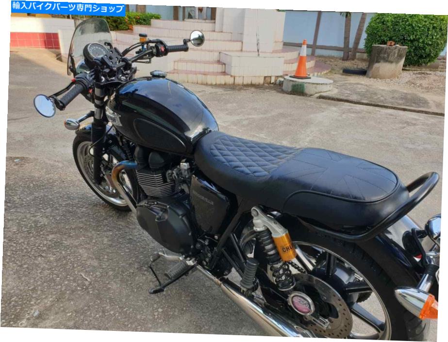 Seats Triumph T100（2001-2015）シート、Thruxton900（リアルレザー）にはベース、ユニオンジャックが含まれています TRIUMPH T100(2001-2015)SEAT,THRUXTON900(Real Leather)include Base,Union Jack【並行輸入品】