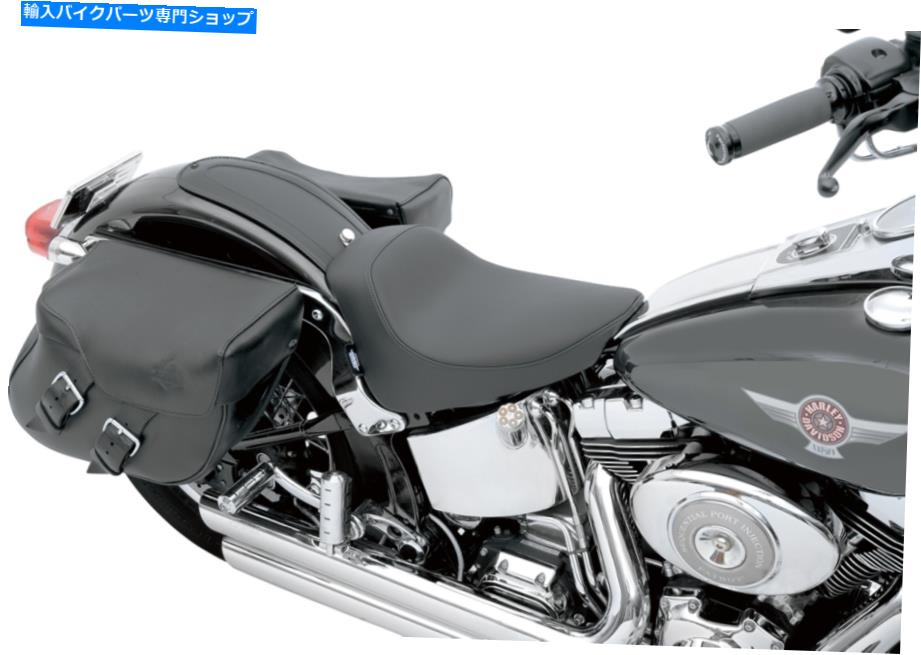 Seats 00-17ハーレーソフトアイルFXST FLST用のドラッグスペシャルズスムーズソロレザーシート Drag Specialties Smooth Solo Leather Seat for 00-17 Harley Softail FXST FLST【並行輸入品】
