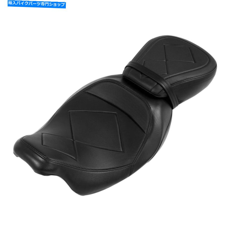 Seats ハーレーツーリングロードキングに適したブラックドライバーと助手席2009-2022 Black Driver & Passenger Seat Fit For Harley Touring Road King 2009-2022【並行輸入品】