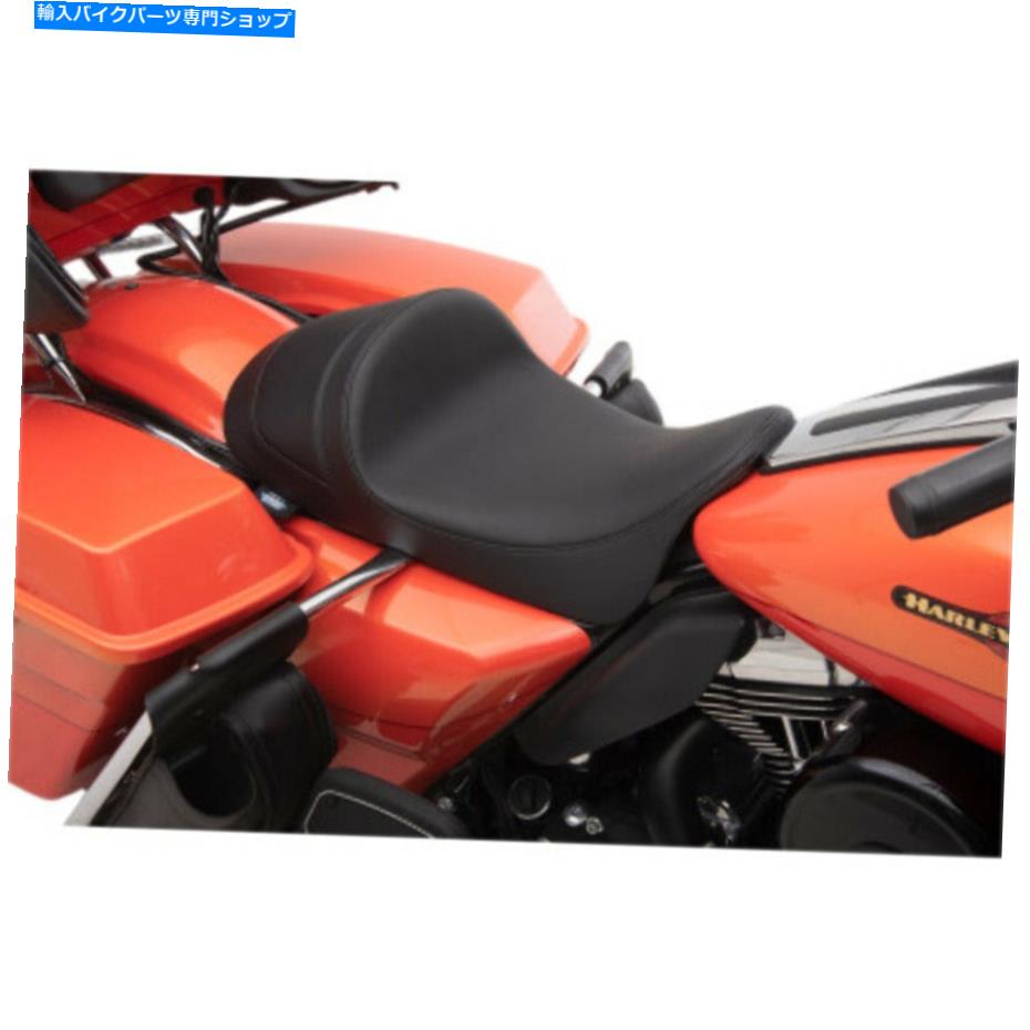 Seats ドラッグスペシャルズEZマウントロープロファイルスムースビニールソロシートハーレー08+ツーリング Drag Specialties EZ Mount Low Profile Smooth Vinyl Solo Seat Harley 08+ Touring【並行輸入品】