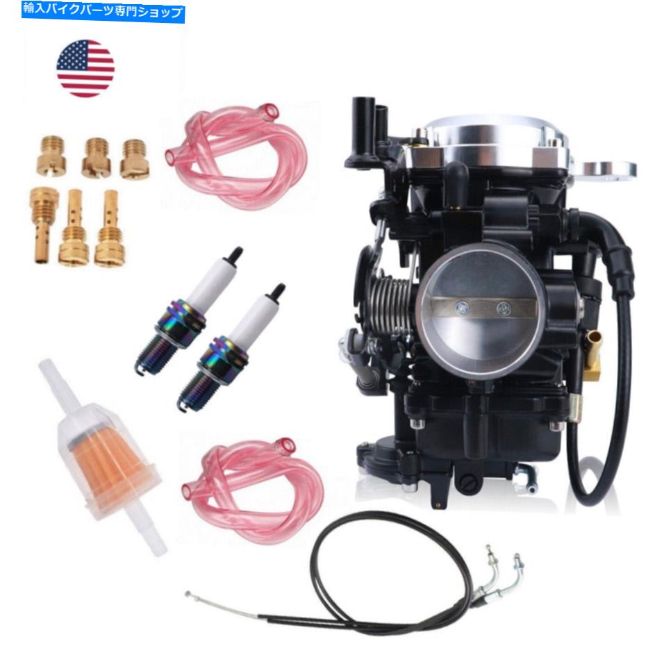 Carburetor CV 40キャブレターw/ 43 ''ハーレーデビッドソンソフトアイルダイナFXR用スロットルケーブル CV 40 Carburetor W/ 43'' Throttle Cable For Harley Davidson Softail Dyna FXR【並行輸入品】