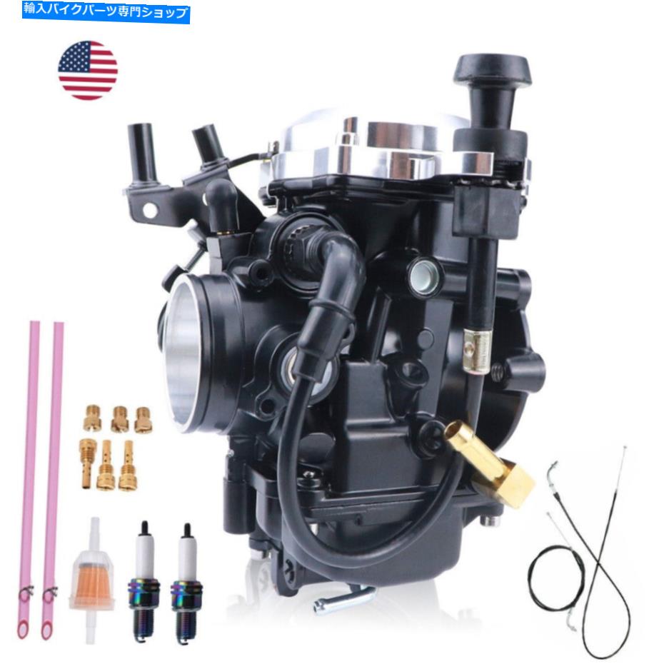Carburetor キャブレター炭水化物＆51' 'スロットルケーブルスポーツスターcv40 xl 883ソフトアイルダイナに適しています Carburetor Carb & 51''Throttle Cable Fit For Sportster CV40 XL 883 Softail Dyna【並行輸入品】