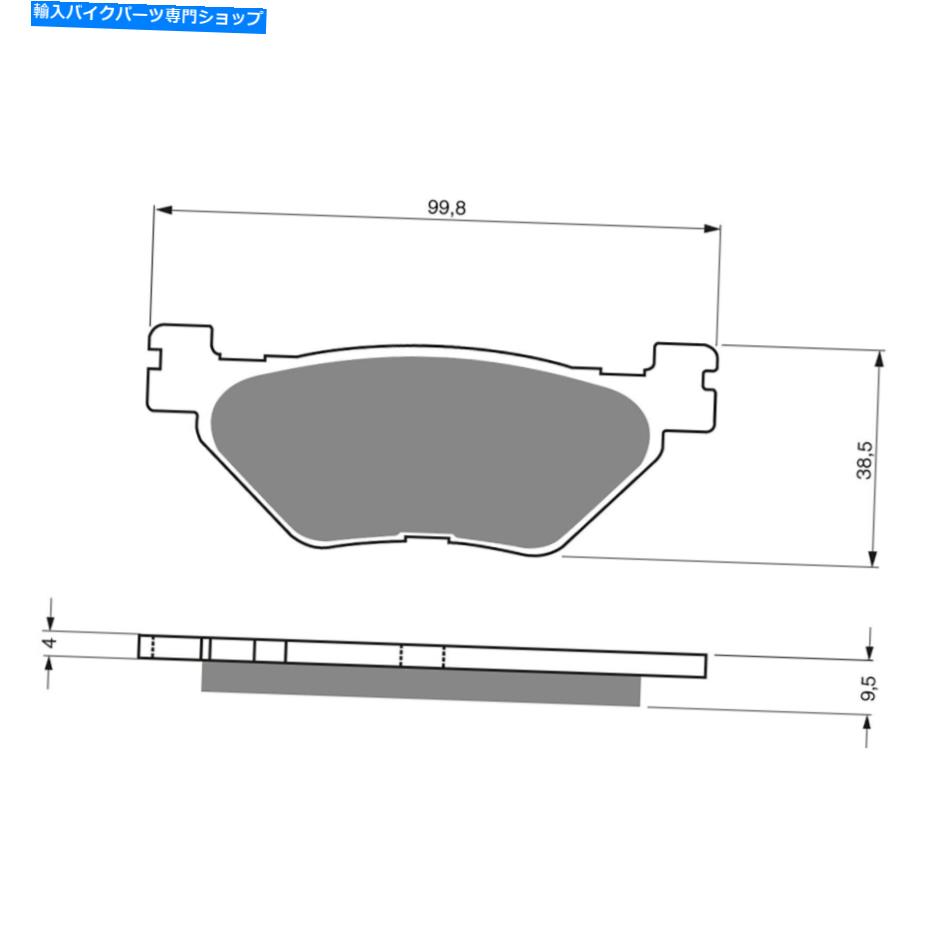 Brake Pads リアセンターブレーキパッドはヤマハFJR1300 2003 2004 2005 2006 Rear Sintered Brake Pads Fit YAMAHA FJR1300 2003 2004 2005 2006【並行輸入品】