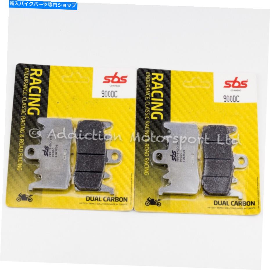 Brake Pads 2倍のTriumph Tiger 1200 XRX 18-20 SBSデュアルカーボンフロントブレーキパッド900dc 2x Pairs of Triumph Tiger 1200 XRX 18-20 SBS Dual Carbon Front Brake Pads 900DC【並行輸入品】
