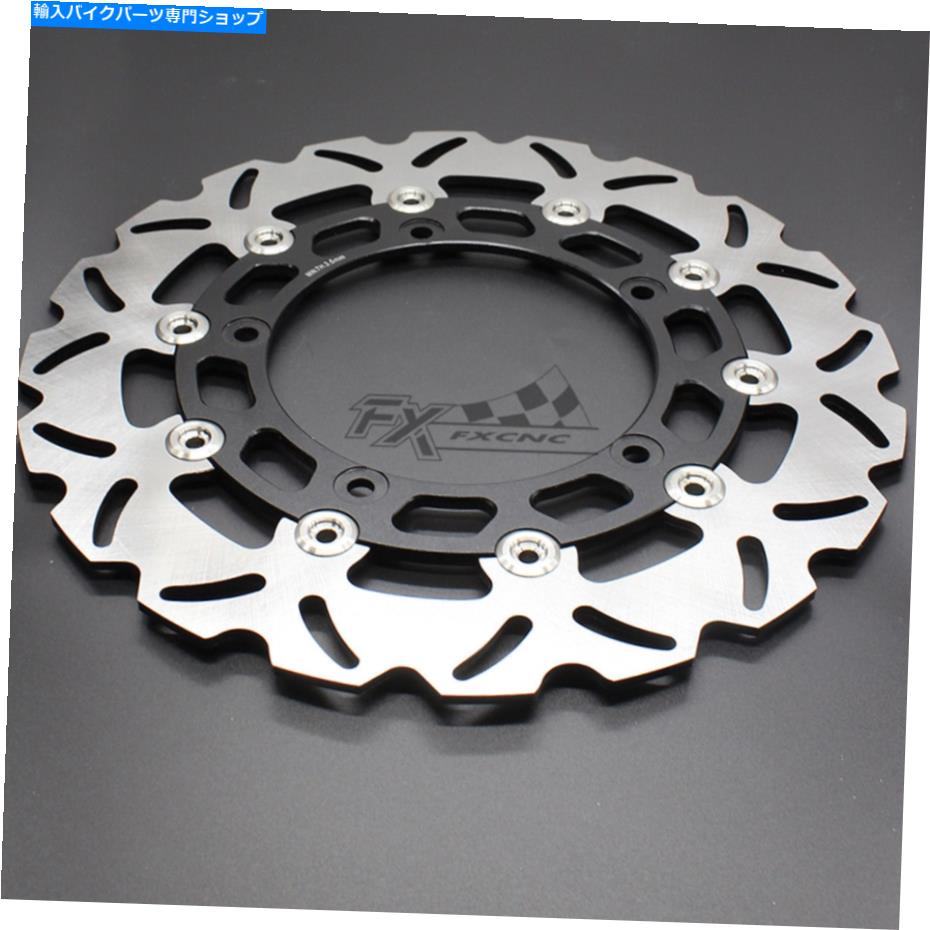 Brake Disc Rotors ヤマハのフロントブレーキディスクローターYZF R15 2013-2021ブラックオートバイ Floating Front Brake Disc Rotor For Yamaha YZF R15 2013-2021 Black Motorcycle【並行輸入品】