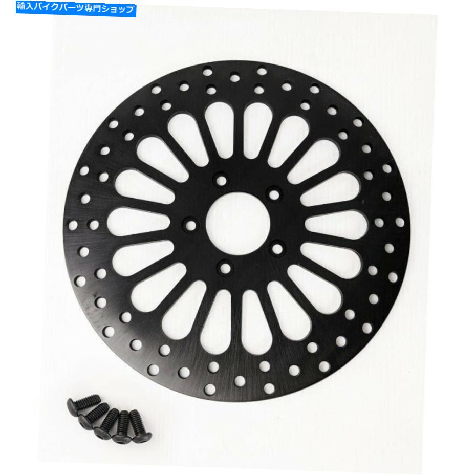 Brake Disc Rotors DNAブラックスーパーはシングルフロント11.5ディスクローターハーレーツーリングソフトXL ... DNA Black Super Spoke Single Front 11.5 Disc Rotor Harley Touring Softail XL ...【並行輸入品】