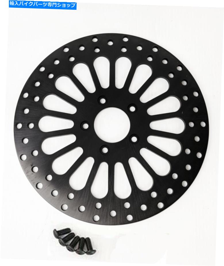 Brake Disc Rotors DNAブラックスーパーシングルフロント11.5ディスクローターハーレーツアーソフトXL dyn DNA Black Super Spoke Single Front 11.5 Disc Rotor Harley Touring Softail XL Dyn【並行輸入品】