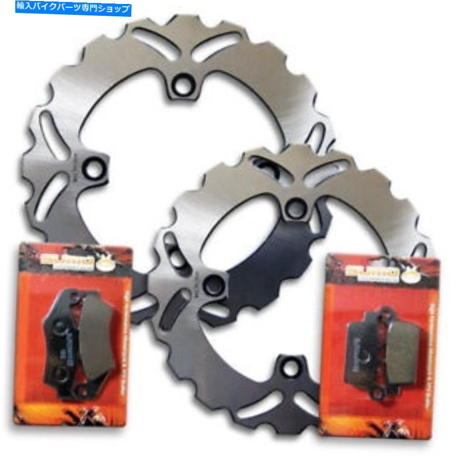 Brake Disc Rotors フロント +リアハイパフォーマンスブレーキディスクローター +ホンダXR650Lのパッド[1993-2021] Front+Rear High Performance Brake Disc Rotor + Pads for Honda XR650L [1993-2021]【並行輸入品】
