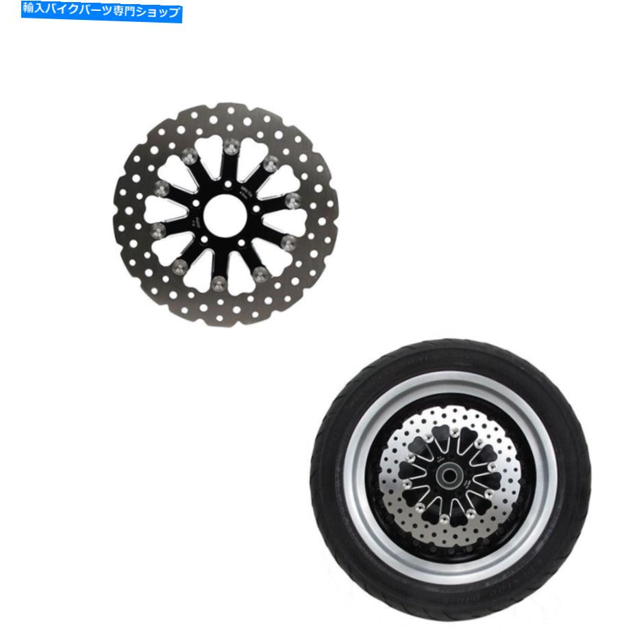 Brake Disc Rotors 11.5 "2000-05 DYNA用のブラックフローティングブレーキローターディスク、2000-2007ソフトア、ツーリング 11.5"Black Floating Brake Rotor Disc for 2000-05 DYNA,2000-2007 Softail,Touring【並行輸入品】|Us Custom Parts Shop USDM