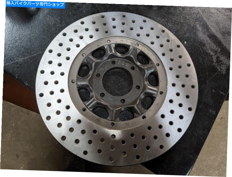 Brake Disc Rotors 鋳鉄製のブレーキディスクホンダCB750K 4つの1969-76ローターのキャリアレトロ Cast Iron Drilled Brake Disc Honda CB750K Four 1969-76 Rotors on carrier Retro【並行輸入品】
