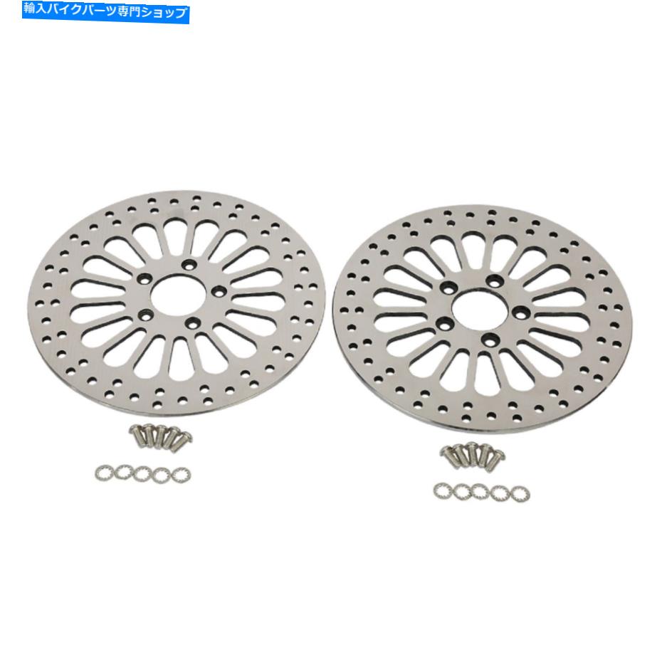 Brake Disc Rotors 11.8 "08-13ハーレースーパースーパーのフロント&リアクロムディスクブレーキローター 11.8" Front & Rear Chrome Disc Brake Rotor For 08-13 Harley Super Spoke Polished【並行輸入品】|Us Custom Parts Shop USDM