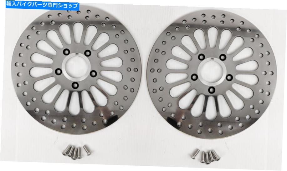 Brake Disc Rotors 磨かれたステンレススーパースポークシングルフロントとリア11.5ブレーキディスクローターハーレー Polished Stainless Super Spoke Single Front & Rear 11.5 Brake Disc Rotors Harley【並行輸入品】｜Us Custom Parts Shop USDM 53,592円