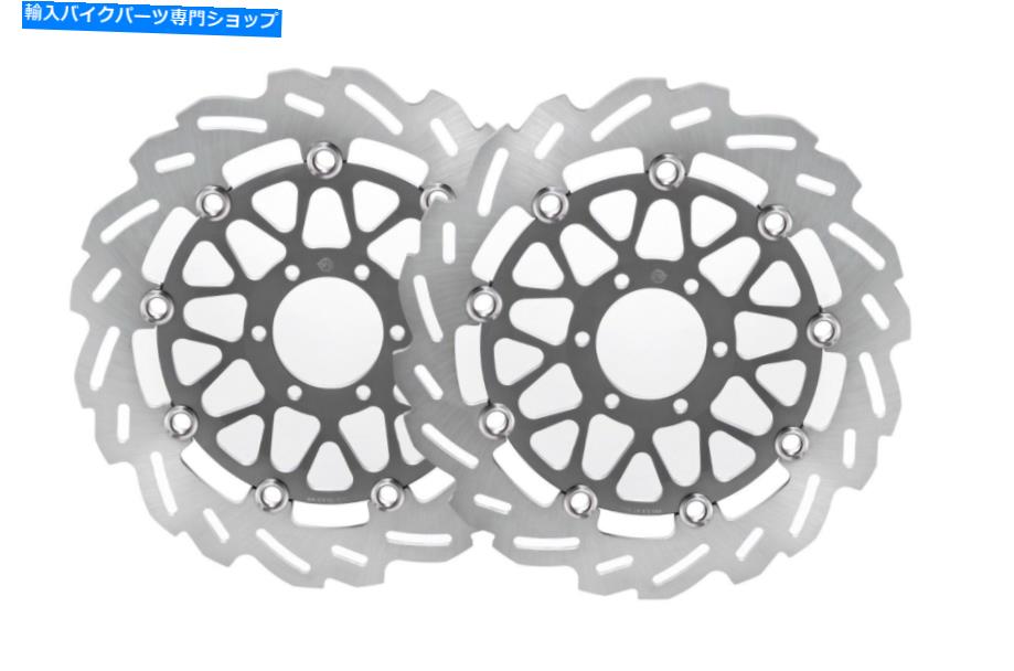 Brake Disc Rotors ヤマハTDM850 91-00フロントブレーキディスクローターセット波 Yamaha TDM850 91-00 Front Brake Disc Rotor Set Wave【並行輸入品】