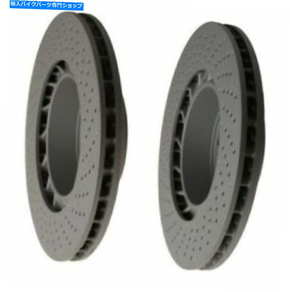 Brake Disc Rotors ポルシェ911ボクスターケイマンフロント左＆右ディスクブレーキローターのペア09-16 Porsche 911 Boxster Cayman Pair of Front Left & Right Disc Brake Rotors 09-16【並行輸入品】