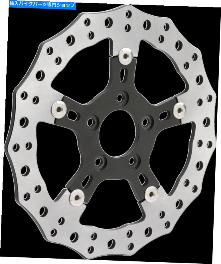 Brake Disc Rotors 09-16ハーレーロードキングEFI FLHR ARLEN NESS JAGGED BRAKE ROTOR 11.8 \