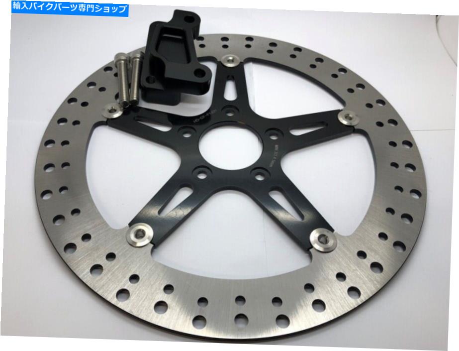Brake Disc Rotors 13インチフローティングフロント左ビッグブレーキローターディスク＆ブラケットハーレーツーリング08-up 13 INCH Floating Front LEFT Big Brake Rotor Disc & Bracket Harley Touring 08-Up【並行輸入品】