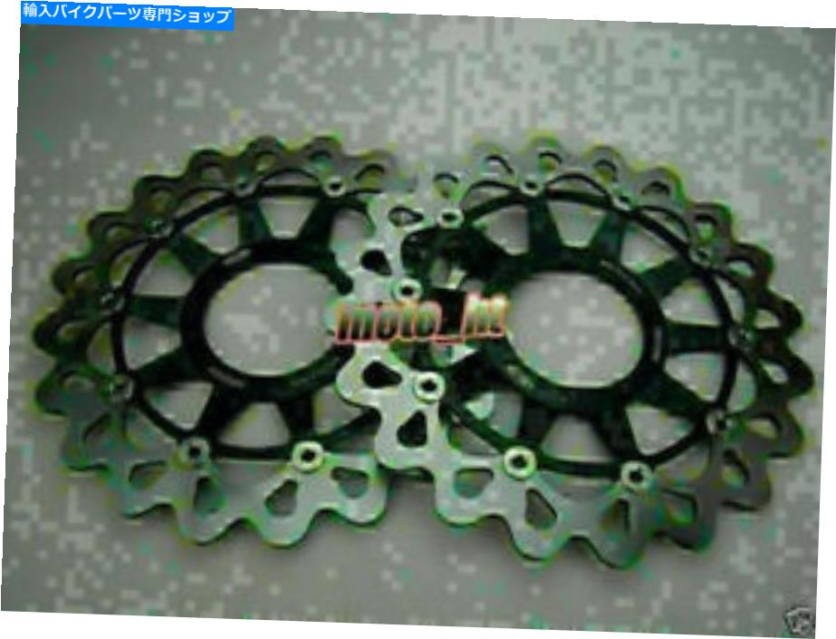 Brake Disc Rotors ホンダCBR1000RR 2008-2011セーフティモータースチールブラックのフロントブレーキディスクローター Front Brake Disc Rotors for Honda CBR1000RR 2008-2011 Safety Motor Steel Black【並行輸入品】